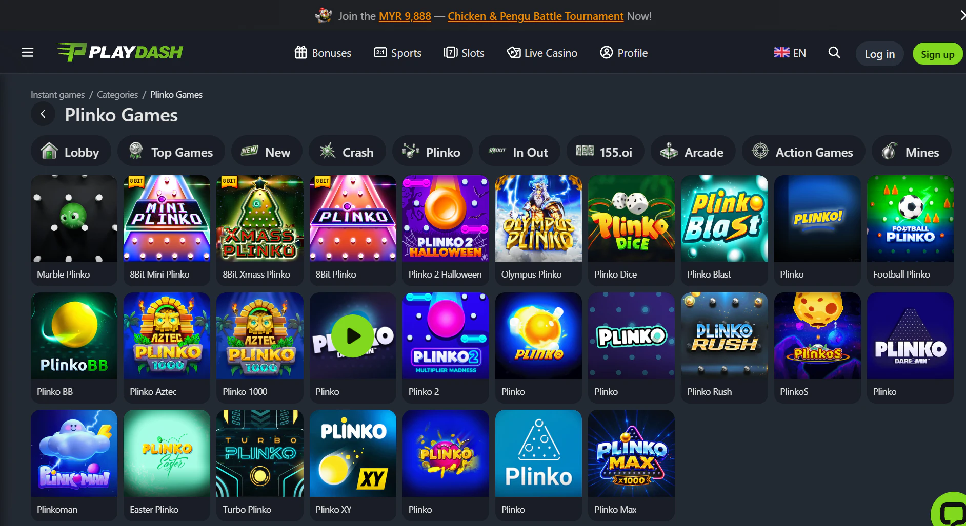 PlayDash plinko