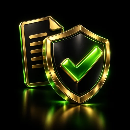 Shield and document representing supplier regulation