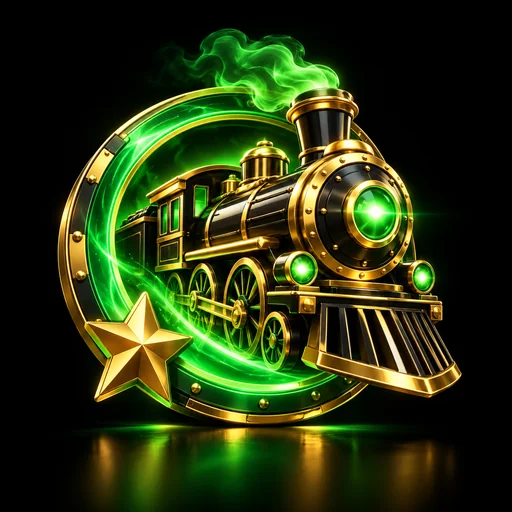 Gold train and emerald ring representing Relax Gaming bonus themes